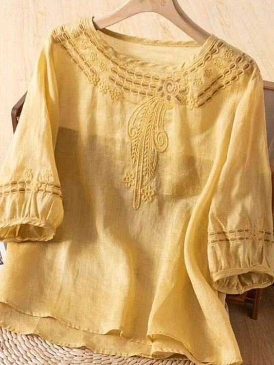 Women's Blouse Lace Tops Lace Plain Stylish Classic Modern
