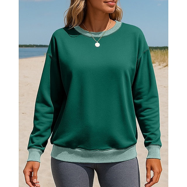 Women's Pullover Sweatshirt Casual Tops Long Sleeve Top