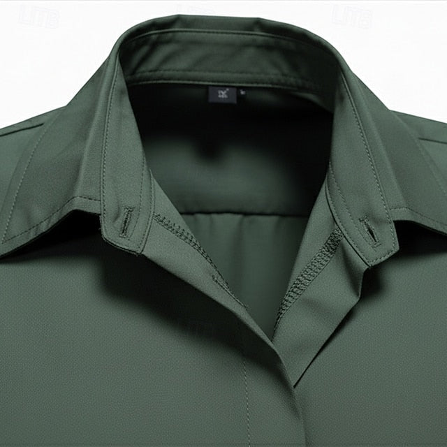 Women's Summer Shirt Dress Shirt Blouse Pocket Buttons