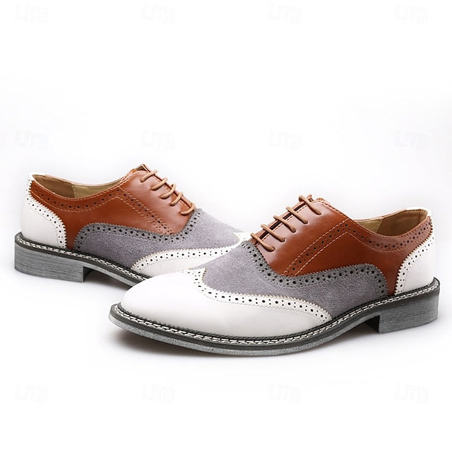 Spectator Wingtip Gatsby-Inspired Shoes Men's Oxford in