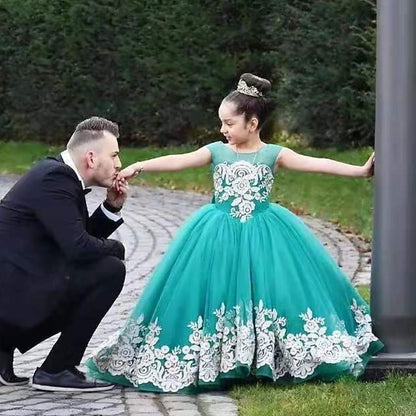 Girls' Girl Dress Colored Solid Kids Flower Floral