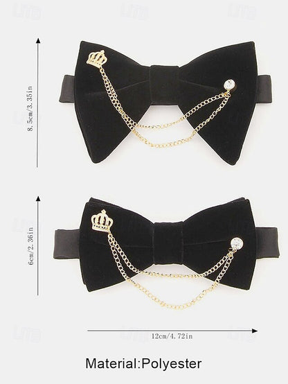 and Velvet Chain Men's Detail – Bow Tie Crown with