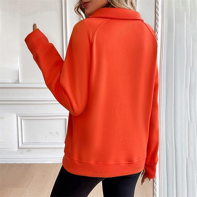 Sleeve Athleisure Sweatshirt Pocket Spring Women's Long Top