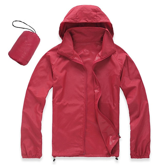 Women's Men's Waterproof Hiking Raincoat UPF 50+ UV