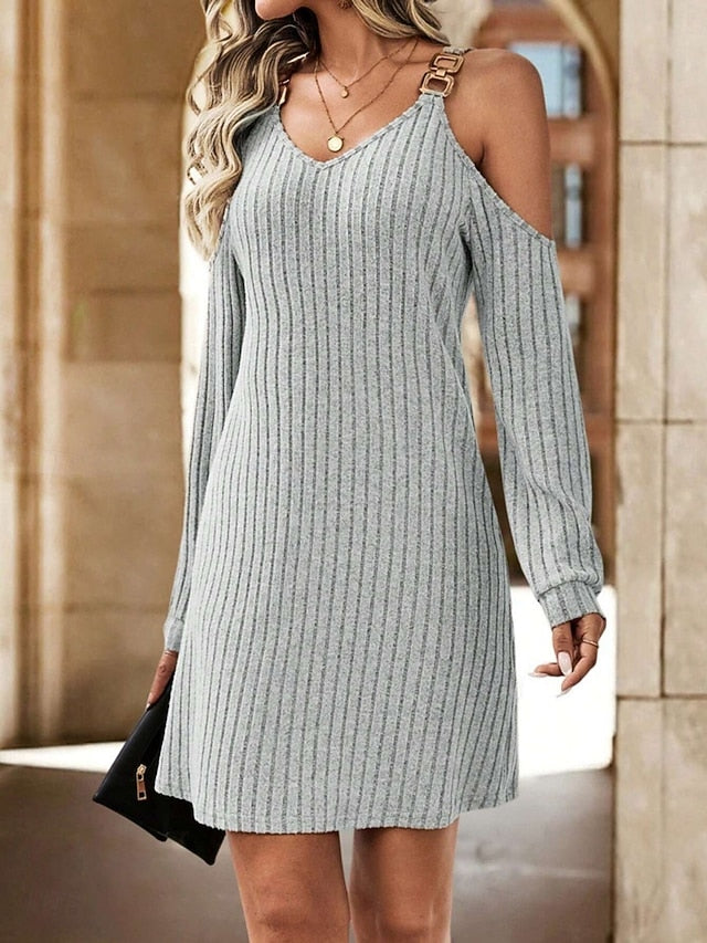 Women's Mini Dress Knit Dress Casual Dress Slip Dress