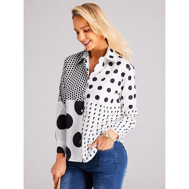Women's Shirt Linen Like Breathable Lightweight Button Down