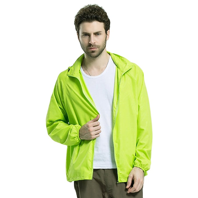 Women's Men's Waterproof Hiking Raincoat UPF 50+ UV