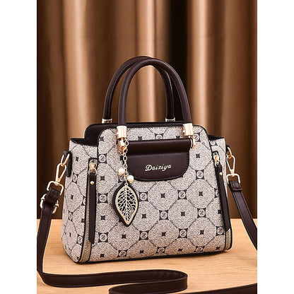 Accents Elegant Faux with Red Women's and Leather Handbag