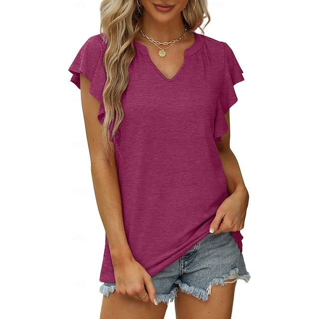 Women's T Shirt Summer Tops Tee Graphic Plants Stylish
