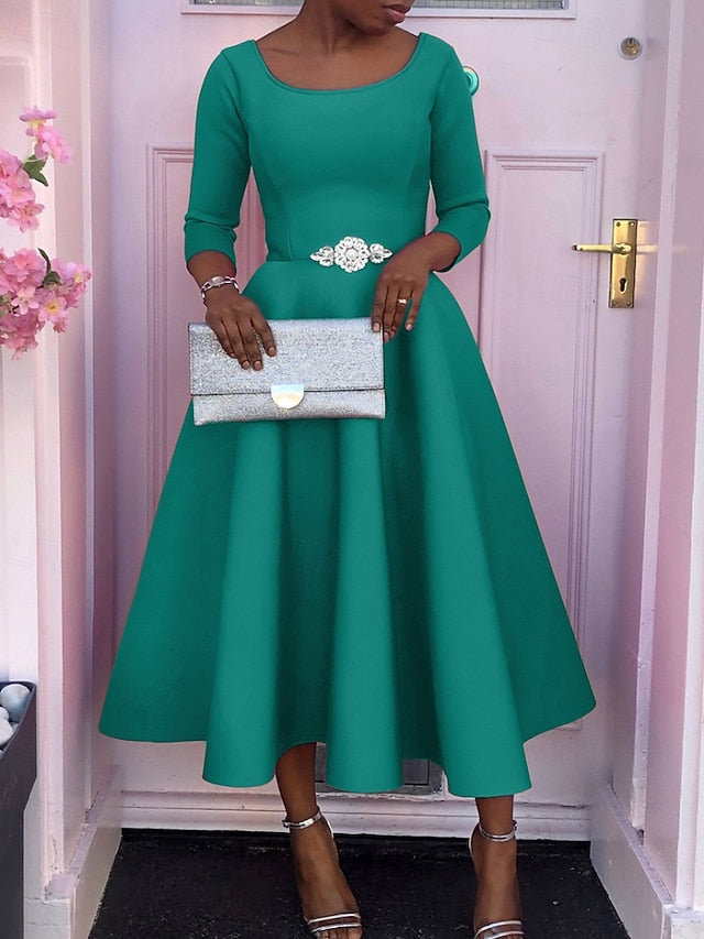 Women's Midi Dress Party Dress Cocktail Dress Swing Dress