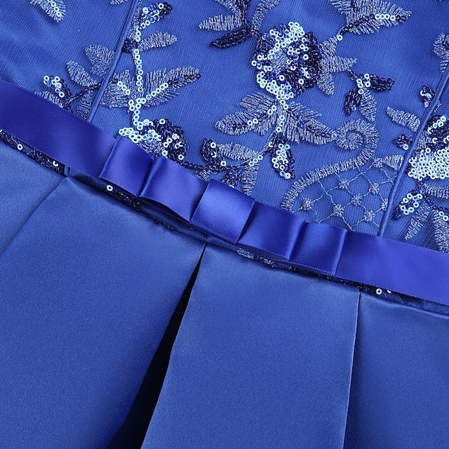 Party Dress Kids Sleeveless Girls' Color Solid Formal