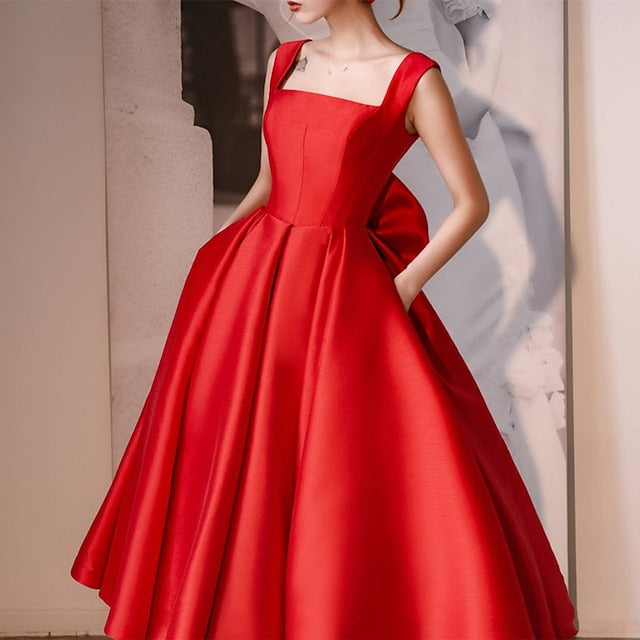 A-Line Ankle Length Wedding Dresses Bridal Shower Dresses Bridal
