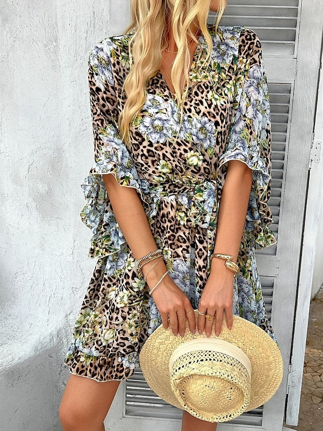 Women's Mini Dress Casual Dress Floral Dress Summer Dress