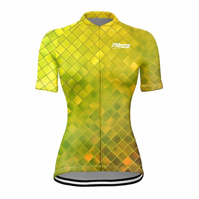 Women's Cycling Jersey Geometric Short Sleeve Bike Jersey