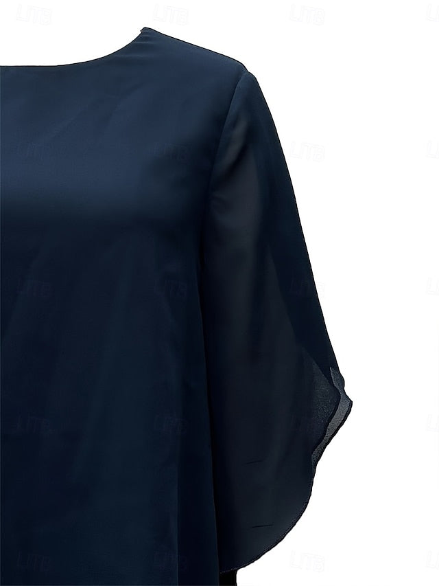 Classic of Neck the 2 Pantsuit Piece Bride Crew Dress Mother