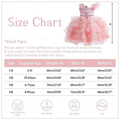 Party Kids Flower Gown Pageant Ball Wedding Dress Girls Ruffle