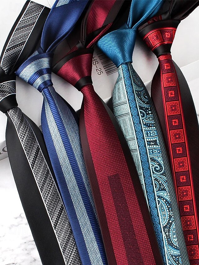with Men's Classic Necktie Pattern Polyester