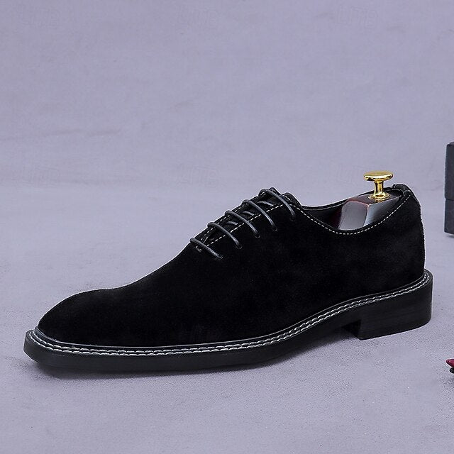 Leather Oxford Cowhide Suede Genuine Shoes Men's