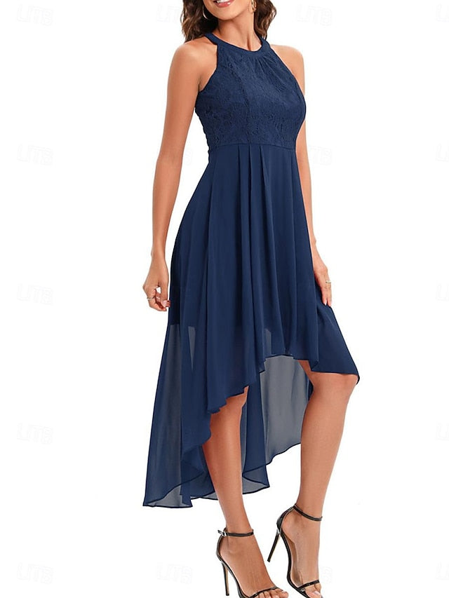 Women's Midi Dress Chiffon Dress A Line Dress Elegant