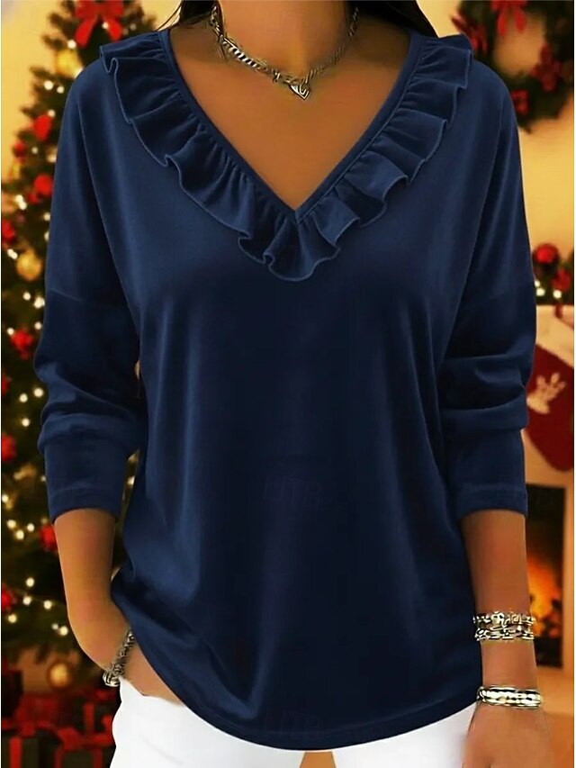 Women's Velvet Solid Color Plain Elegant Stylish Basic Long