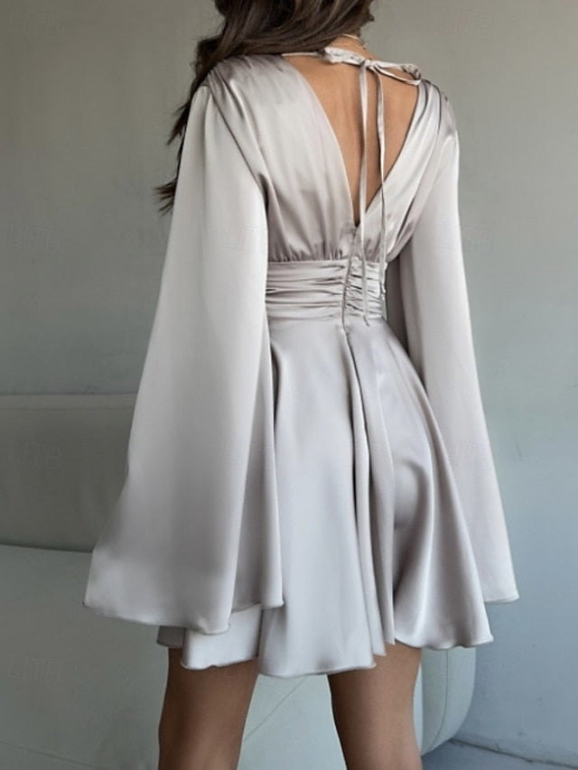 Women's Mini Dress Satin Dress Prom Dress Party Dress