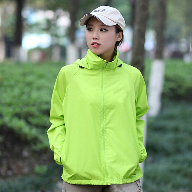Women's Men's Waterproof Hiking Raincoat UPF 50+ UV