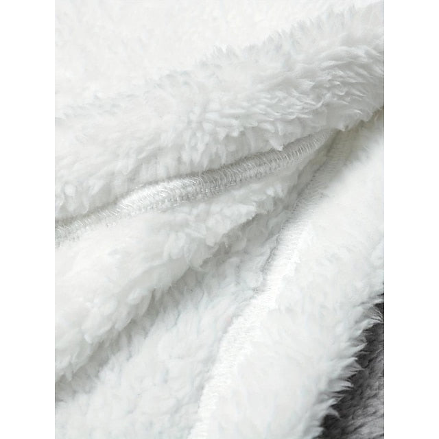 Solid Fuzzy Lounge Set Warm Tank Crop Top & Elastic