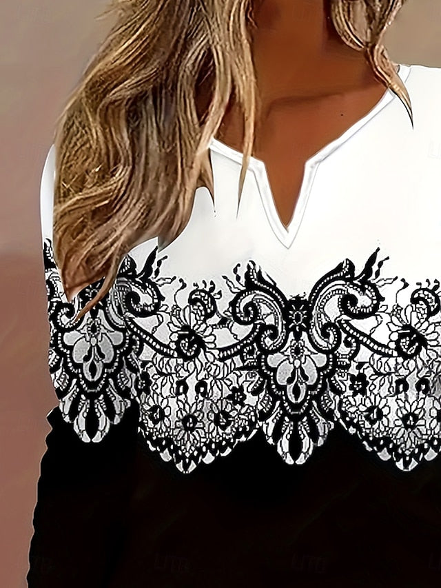 Women's T Shirt Zipper Print Graphic Animal Vintage Stylish