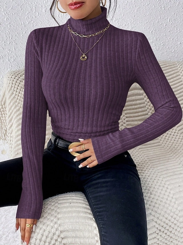 Women's Blouse Ruched Buttons Solid Color Stylish Casual