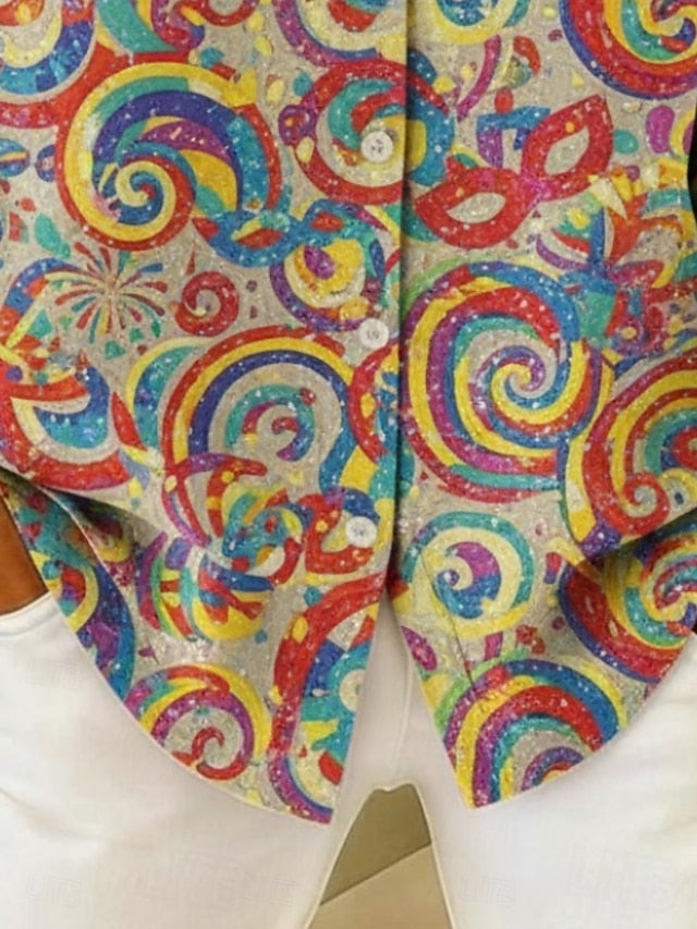 Women's Shirt Paisley Vintage Stylish Long Sleeve Shirt