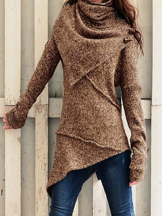 Women's Sweatshirt Pullover Fashion Solid Color Street