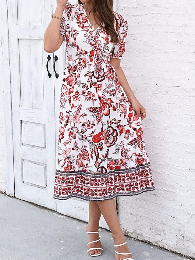 Women's Midi Dress Casual Dress Swing Dress A Line Dress