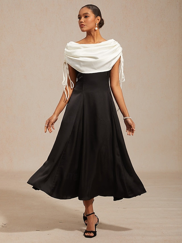 Women's Midi Dress Sheath Dress Elegant Solid Color