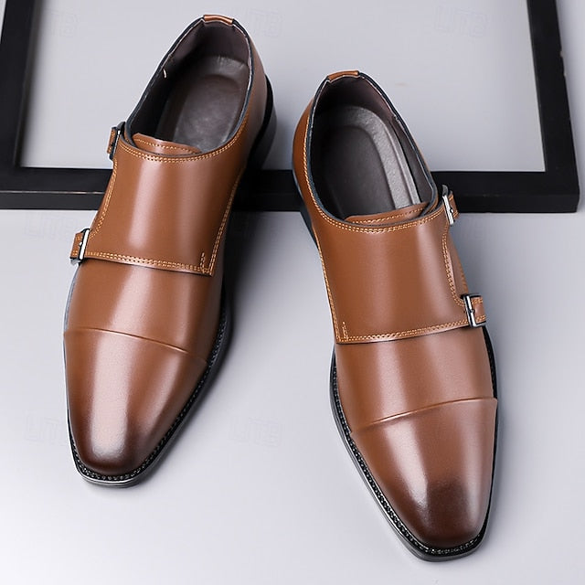 Elegant Shoes – Double Strap Monk Leather Men's