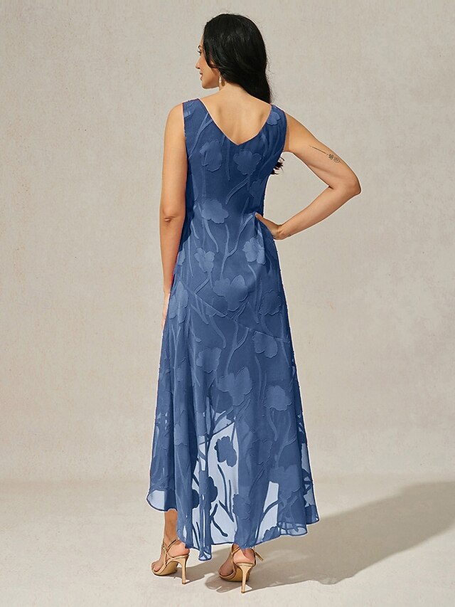 Women's Maxi Dress Chiffon Dress Elegant Floral Sleeveless