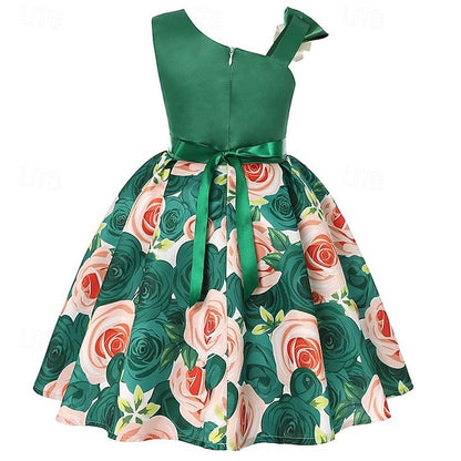 Flower Dress 3D Party Summer Sleeveless Easter Girls'
