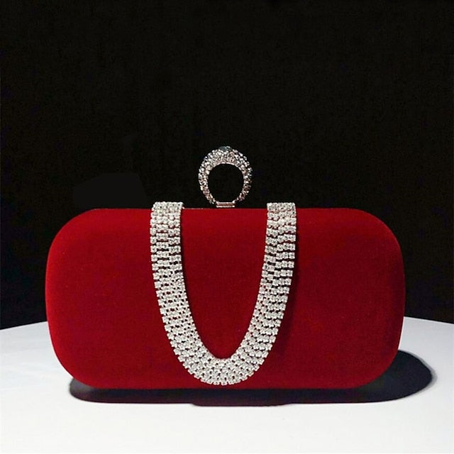 Bags Clutch Evening Velvet Wristlet Bag Women's
