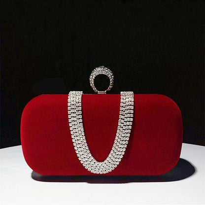 Bags Clutch Evening Velvet Wristlet Bag Women's