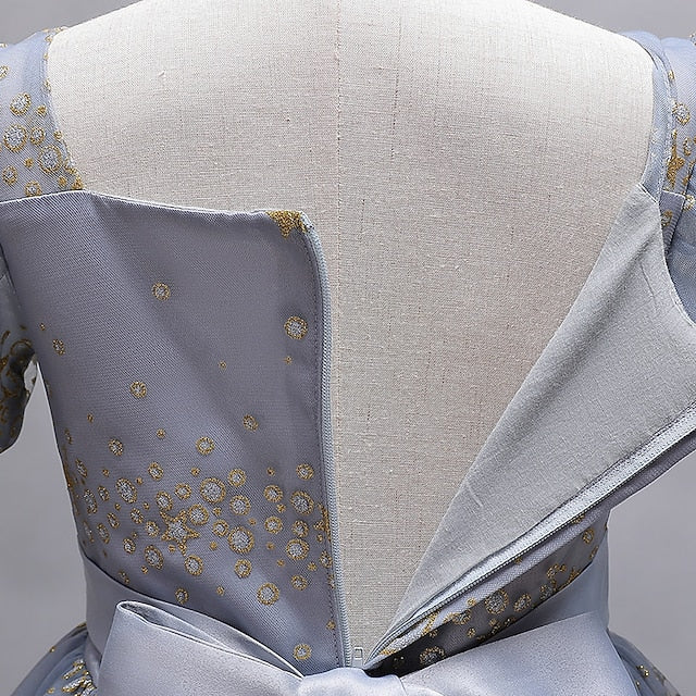 Star Polka Dot Kids Flower Girls' Short Party Dress