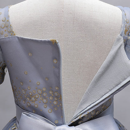 Star Polka Dot Kids Flower Girls' Short Party Dress