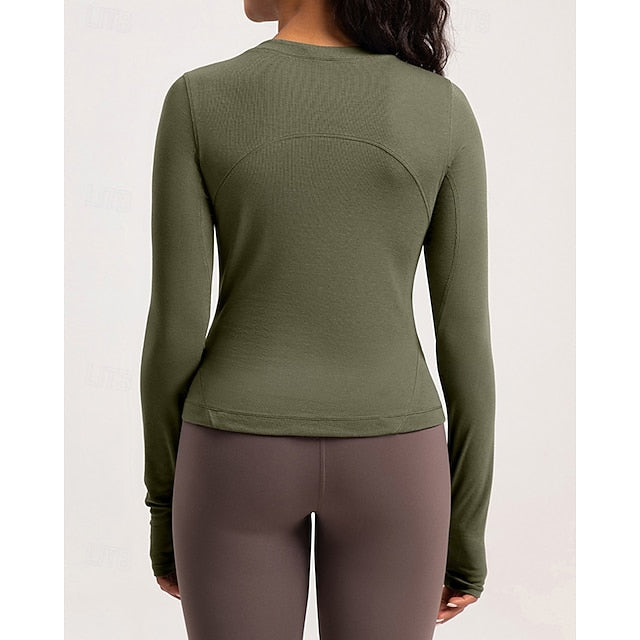 Women's Solid Colored Tennis Shirt Sport Top Stylish