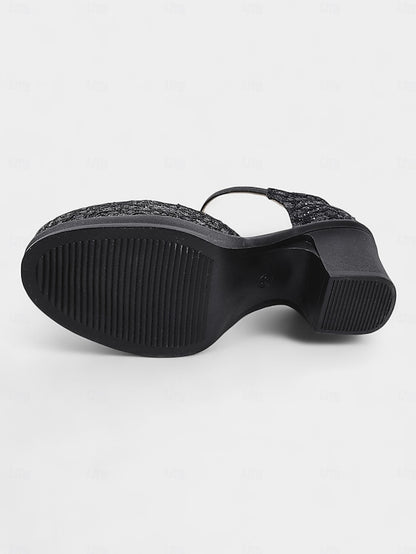 Heel Shoes Lace Chunky Mary Comfortable Low - Jane Women's