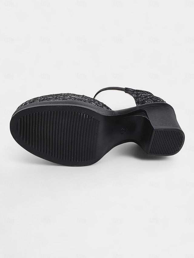 Shoes Mary Comfortable Jane Chunky Women's - Heel Lace Low