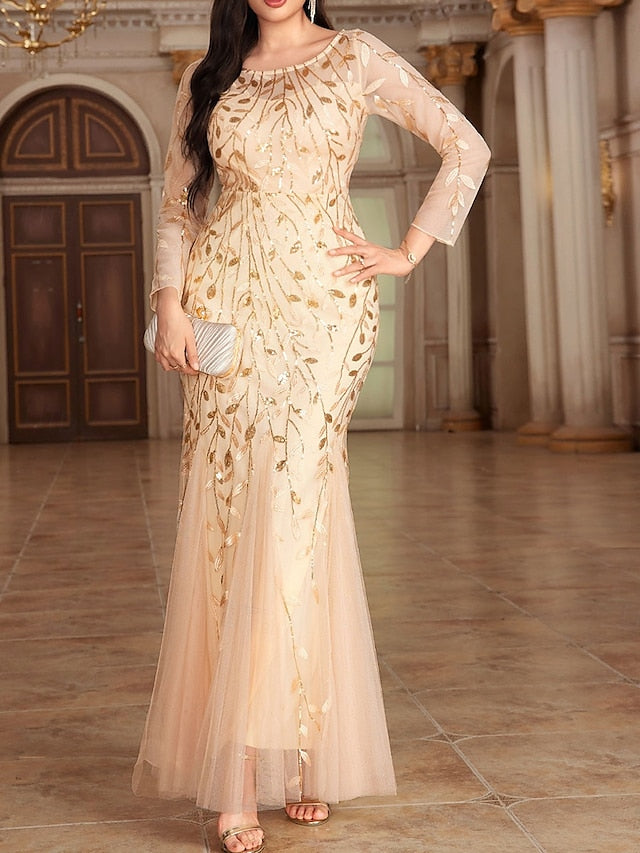 Bride of Neck Elegant Dress the Party Floor Mother Crew