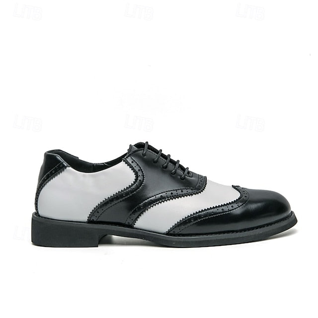 Wingtip Brogue in Two-Tone Oxford and White Men's Shoes