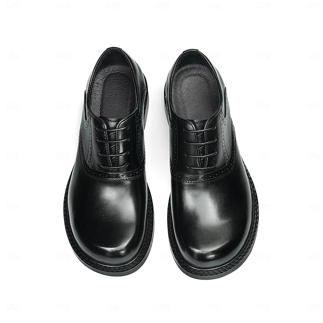Layer First Leather Oxford Shoes- Genuine Men's
