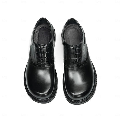 Layer First Leather Oxford Shoes- Genuine Men's