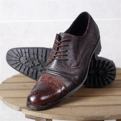 Vintage Shoes Genuine Brogue Oxford Leather Men's