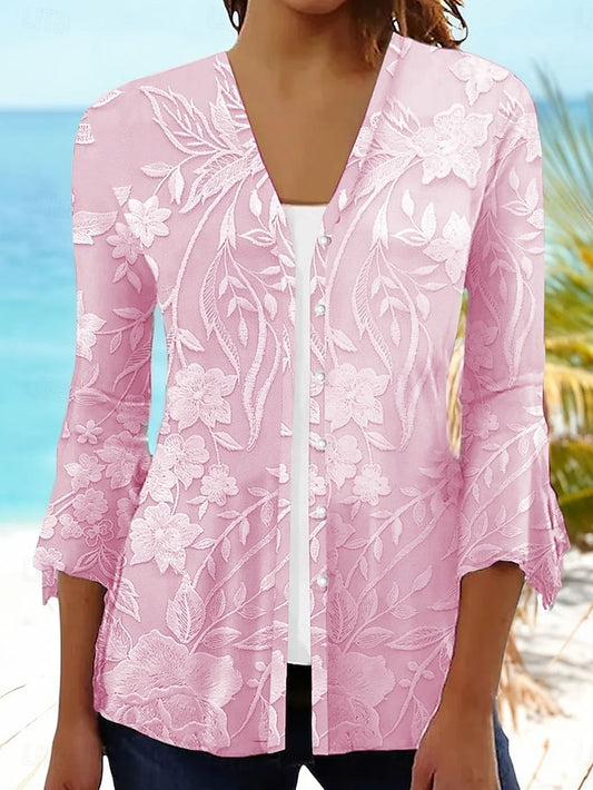 Women's T Shirt Print Floral Graphic Elegant Stylish Casual