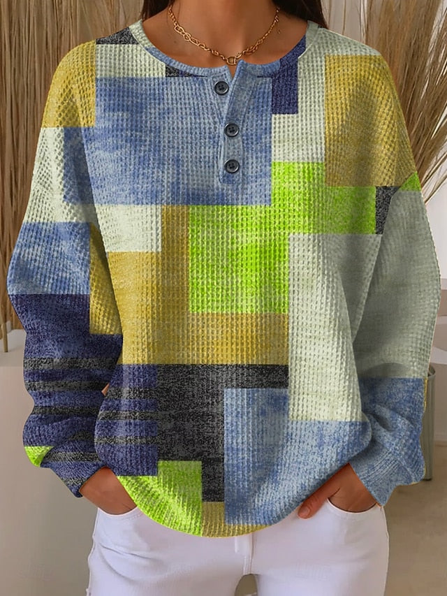 Women's Pullover Sweatshirt Graphic Geometric Fashion